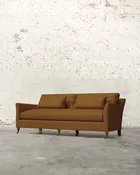 Alfie 87" Bench Sofa with Brass Casters