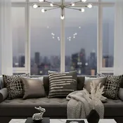 Adele Grey Silver Pillow
