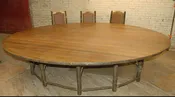12’ Round Custom Old Hickory Dining Table