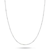 0.6mm Box Chain in 10k White Gold