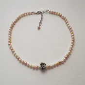 Pearl Elegance Dancing Necklace with Sterling Silver Ballerina — Your Site Title