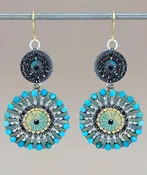 Fandango Turquoise Earrings by Tucson designer Lisa Sirlin-Hall | sirlin hall jewelry