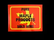 Cardboard Maple Products for Sale Sign