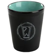 Aqua in / Matte Black out Ceramic Shot