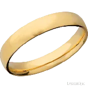 4 mm wide Domed 14K Yellow Gold band.
