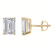 0.50 Ct. Emerald Cut Diamond Stud Earrings