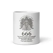 Angel Collection/Angelic - Coffee Cup/Angel Number 666 Message & Graphics