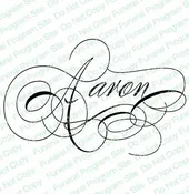 Aaron Word Art Name Design