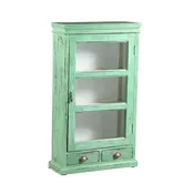 Bright Green Cabinet with Glass | Asia West