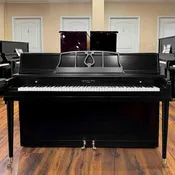 1956 Grinnell Bros 39" Satin Black Spinet Piano