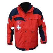 #004 Isotherm Standard Patrol Jacket, Long, Red/Black, w/Crosses