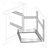 APPPULL - Amesbury Ivory Recessed - Above Fridge Pull Out