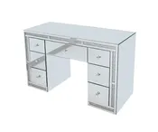 Camila Hollywood Makeup Vanity Table - Silver