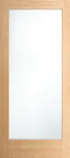 Bristol- White Oak French Door Exterior 1-Lite Full View w/ Low-E Clear Glass (1-3/4”)