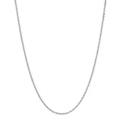 14k White Gold Core Twist Criss Cross Chain -CM-5821-W-18