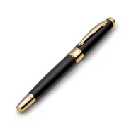 Black & Gold Rollerball Pen with Schneider Ink Refill