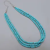 3 strand Turquoise Necklace by Robert Tenorio