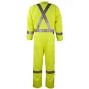 Big Bill FR Class 3 X-Back Hi Vis Yellow Tecasafe Unlined Coverall 1328TY7