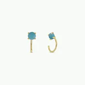 Amazonite Huggie