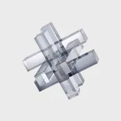 Crystal Glass Interlocking Bookend