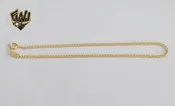(1-0013-1) Gold Laminate - 2mm Curb Link Anklet - 10" - BGF
