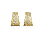 14k Gold Diamond Clover Earrings