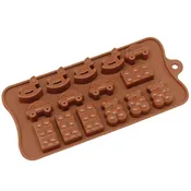15-Cavity Silicone Toy, Car, Block and Bear Chocolate, Candy and Gummy Mold