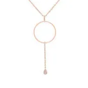 0.07ct 14k Rose Gold Diamond Pendant