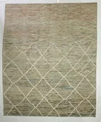 10x12 Pink and Beige Modern Contemporary Rug