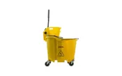 35qt Mop Bucket Combo - Side Press Wringer & Soiled Water Insert — Jim Henry: Food Processing Supplies