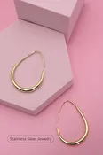 18K STAINLESS STEEL WATERPROOF TARNISH FREE HOOPS | #J01