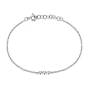 3 Diamond Bezel Bar Bracelet