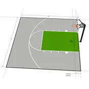 30×30 Basketball Half-Court Floor, Kit, Outdoor / Indoor