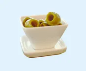 Contemporary Porcelain Dip Bowl with Lid/Tray