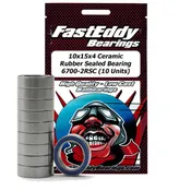 10x15x4 Ceramic Rubber Sealed Bearing 6700-2RSC 10 Units