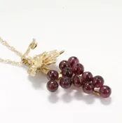 14kt. Gold Garnet Grape Cluster Necklace
