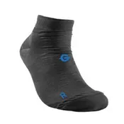 BLACK Compression Ankle Sock with Memory Foam Innersole (no stripes)