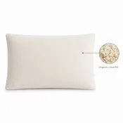 Certified Organic Natural Shredded Rubber Pillow (Cozzy) w/ Certified Organic Cotton Knit Cover Fabric
