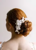 Abstract matte orchid flower hair comb - Style #2662