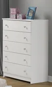 5 Drawer Chest in White