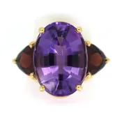 Amethyst & Garnet Cocktail Ring