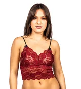 Black Cherry Lace Camisole with Black adjustable Straps