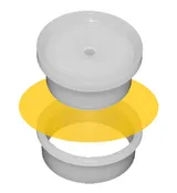1084: SpectroSulfur® Analyzer TrimLess® XRF Sample Cups, Stackable, Single Open End, w/ Vent Hole; 1.69" (42.9mm) Dia X 0.73" (18.5mm) Height, 100/Pkg