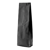 12-16oz Matte Black Side Gusset Bag w/ valve, no zipper, no window