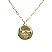 0.10 Carat Round Brilliant Cut Diamond Pendant in 14K Yellow Gold