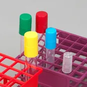 Diamond Culture Tube Cap for 18mm Glass Culture Tubes, Polypropylene, Clear, 100/Bag