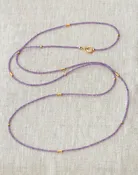 42" Amethyst Gold Beads Necklace