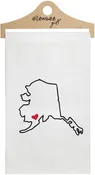 Alaska - white kitchen tea towel