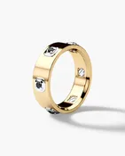 AMADOR Two-Tone Gold Ring with 0.30ct Black Diamonds