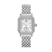 Michele Deco Mid Stainless Diamond Watch